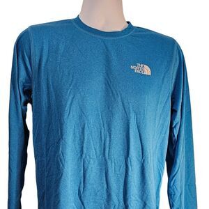New Northface Base Layer Shirt Mens Size Small Blue Long Sleeves Lightweight